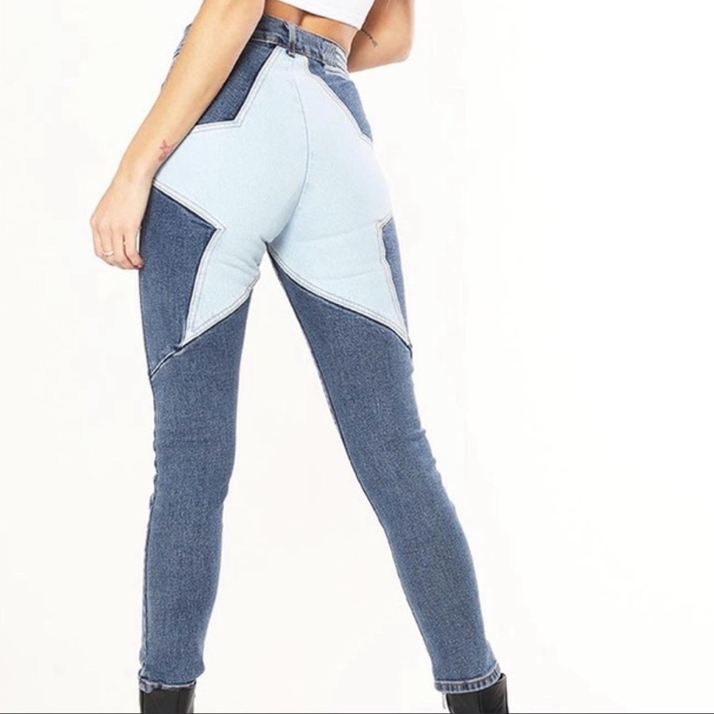 Revice Stargazer Venus Star high waisted skinny denim jeans.